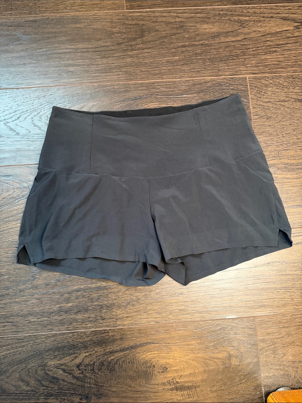 Ryu Black Athletic High-Waist Running Shorts